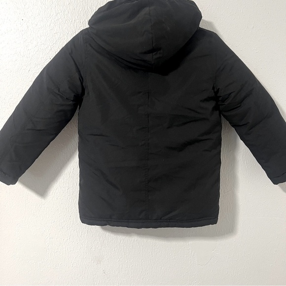 Old Navy Small (6-7) Black Boys Hooded Zip-Front Water-Resistant Jacket NWOT - Picture 7 of 11